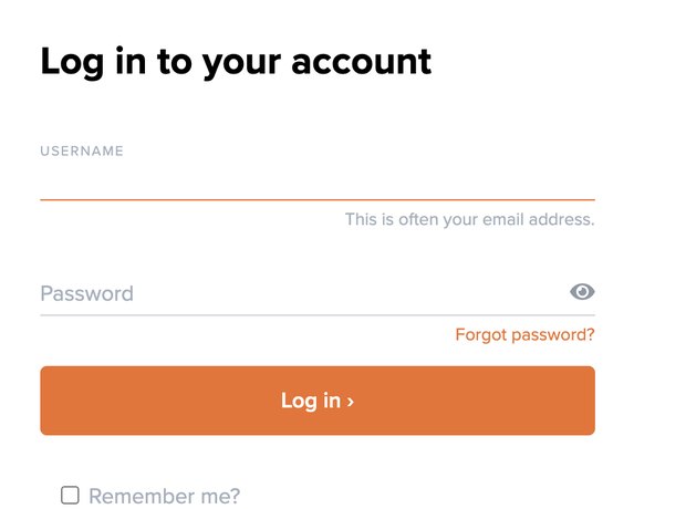 The PhoneBurner sign-in form: a Username field, a Password field,
                    and an orange Log in button.